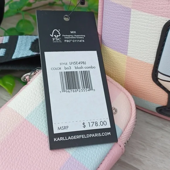 Karl Lagerfeld Blush Combo Camera Bag NWT - Picture 4 of 10